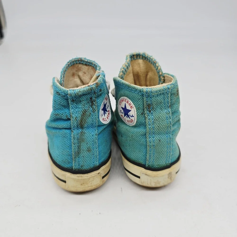 Vintage 70s 80s Converse Chuck Taylor Size 3 All Star Blue Kids‎ Made In Korea